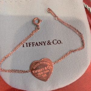 Tiffany & Co heart charm bracelet